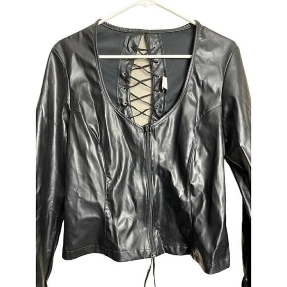 Fredericks of Hollywood Black Corset Style Jacket - Picture 3 of 4